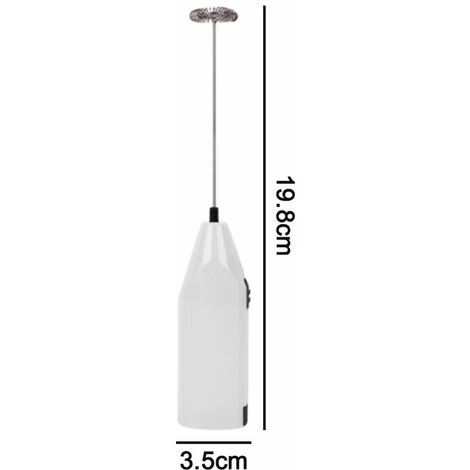 Set Of 2 Portable Batteries With Batteries - Electric Whips For Teaspoons, Battery Agitator, Portable Milk Mousseur, Mini Mixer For The Ball Test, Cappuccino, Latte, Strike And White Matcha + White 3 Set Of 2 Portable Batteries With Batteries - Electric Whips For Teaspoons, Battery Agitator, Portable Milk Mousseur, Mini Mixer For The Ball Test, Cappuccino, Latte, Strike And White Matcha + White - Image 2