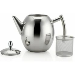 1000ml/34oz Teapot Kettle, Stainless Steel Tea Pot Filter Coffee Maker (Silver) -Kitchen Appliances Discounts 76892997 4
