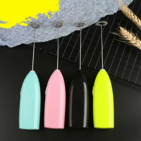 Battery Operated Milk Frother 2 Pack - Electric Whisk, Coffee Frother, Battery Powered Stirrer, Portable Milk Frother, Mini Blender For Bulletproof Coffee, Cappuccino, Latte, Frappe And Black + Pink M 6 Battery Operated Milk Frother 2 Pack - Electric Whisk, Coffee Frother, Battery Powered Stirrer, Portable Milk Frother, Mini Blender For Bulletproof Coffee, Cappuccino, Latte, Frappe And Black + Pink M - Image 4