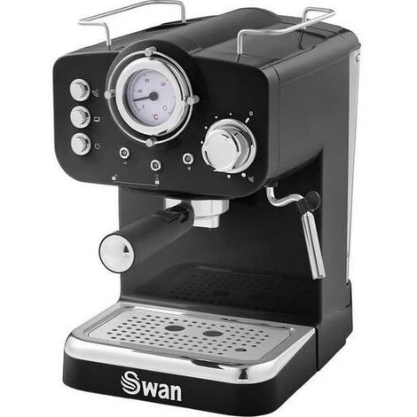 Swan Espresso Coffee Machine, Retro Pump, Black, ESE Pods Or Ground - SK22110BN 3 Swan Espresso Coffee Machine, Retro Pump, Black, ESE Pods Or Ground - SK22110BN