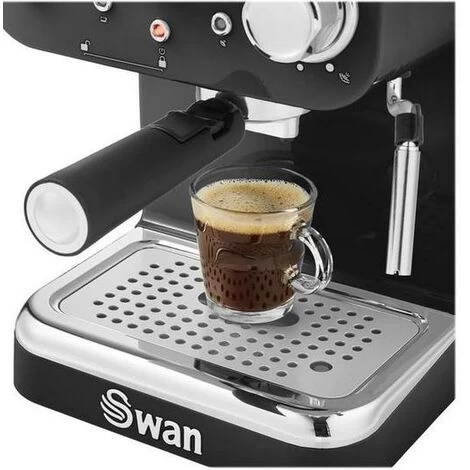 Swan Espresso Coffee Machine, Retro Pump, Black, ESE Pods Or Ground - SK22110BN 5 Swan Espresso Coffee Machine, Retro Pump, Black, ESE Pods Or Ground - SK22110BN - Image 3
