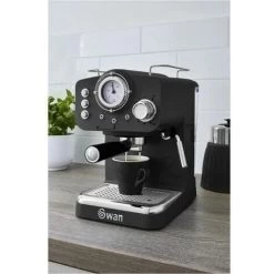 Swan Espresso Coffee Machine, Retro Pump, Black, ESE Pods Or Ground - SK22110BN 10 Swan Espresso Coffee Machine, Retro Pump, Black, ESE Pods Or Ground - SK22110BN -Kitchen Appliances Discounts 77196602 4