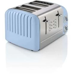 Swan 4 Slice Toaster Blue 1950s Retro-Style 6 Setting With Crumb Tray ST34020BLN