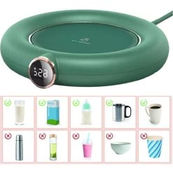Coffee Mug Warmer For Desk Auto Shut Off USB, Electric Beverage Warmer For Coffee,Cocoa,Tea,Milk Green 9 Coffee Mug Warmer For Desk Auto Shut Off USB, Electric Beverage Warmer For Coffee,Cocoa,Tea,Milk Green -Kitchen Appliances Discounts 77431935 3