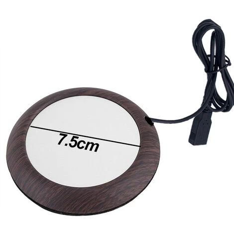 Coffee Mug Warmer For Desk Auto Shut Off USB, Electric Beverage Warmer For Coffee,Cocoa,Tea,Milk Dark Wood Texture 4 Coffee Mug Warmer For Desk Auto Shut Off USB, Electric Beverage Warmer For Coffee,Cocoa,Tea,Milk Dark Wood Texture - Image 2