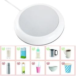 USB Coffee Mug Warmer, Wood Grain Cup Warmer Beverage Mug Heat Mat Water Milk Warmer Plate White 9 USB Coffee Mug Warmer, Wood Grain Cup Warmer Beverage Mug Heat Mat Water Milk Warmer Plate White -Kitchen Appliances Discounts 77431998 3