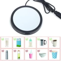 Coffee Mug Warmer For Desk Auto Shut Off USB, Electric Beverage Warmer For Coffee,Cocoa,Tea,Milk Black -Kitchen Appliances Discounts 77432074 3