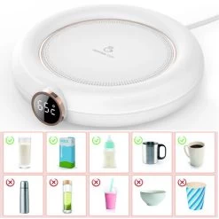 Coffee Mug Warmer For Desk Auto Shut Off USB, Electric Beverage Warmer For Coffee,Cocoa,Tea,Milk White -Kitchen Appliances Discounts 77432113 3