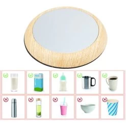 USB Coffee Mug Warmer, Wood Grain Cup Warmer Beverage Mug Heat Mat Water Milk Warmer Plate Shallow Wood Grain 9 USB Coffee Mug Warmer, Wood Grain Cup Warmer Beverage Mug Heat Mat Water Milk Warmer Plate Shallow Wood Grain -Kitchen Appliances Discounts 77432283 3