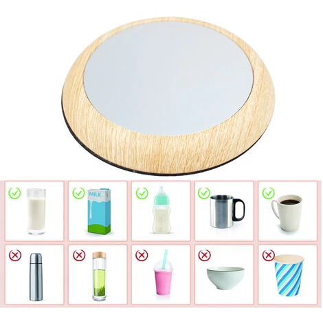 USB Coffee Mug Warmer, Wood Grain Cup Warmer Beverage Mug Heat Mat Water Milk Warmer Plate Shallow Wood Grain 5 USB Coffee Mug Warmer, Wood Grain Cup Warmer Beverage Mug Heat Mat Water Milk Warmer Plate Shallow Wood Grain - Image 3