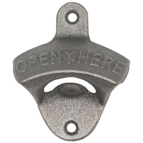 Wall Mounted Bottle Opener Bar Silver 2 Wall Mounted Bottle Opener Bar Silver