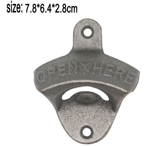 Wall Mounted Bottle Opener Bar Silver 3 Wall Mounted Bottle Opener Bar Silver - Image 2