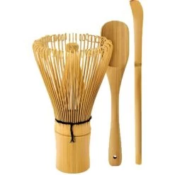 Matcha Whisk Set - Matcha Whisk, Traditional Scoop, Tea Spoon. Handmade From Natural Bamboo