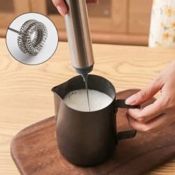 Milk Frother Rechargeable Operated Frother For Coffee, Frother Whisk, Mini Blender Handheld And Electric Mixer Yellow -Kitchen Appliances Discounts 78326951 3