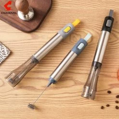 Milk Frother Rechargeable Operated Frother For Coffee, Frother Whisk, Mini Blender Handheld And Electric Mixer Yellow -Kitchen Appliances Discounts 78326951 4