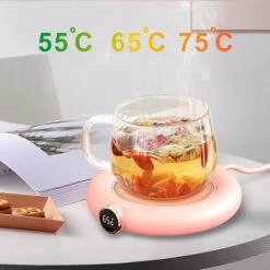 Coffee Mug Warmer&Cup Warmer For Office Desk Use, Electric Beverage Warmer, Coffee Warmer Plate For Cocoa Pink -Kitchen Appliances Discounts 78327032 3