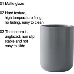 Kitchen Utensil Holder,Cooking Utensil Holder For Kitchen Counter, Cream White Ceramic Utensil Crock Grey Medium -Kitchen Appliances Discounts 78327221 3