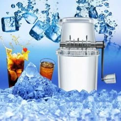 Manual Ice Crusher, Ice Crusher With Stainless Steel Blades, Portable Shaving Ice Maker, Easy To Use, Fast Crushing Ice Crusher For Cocktails And Smoothies -Kitchen Appliances Discounts 78699893 3