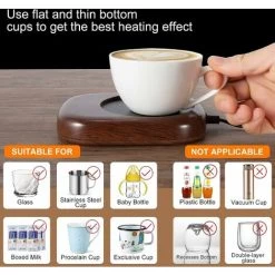 Cup Warmer For Coffee, Cocoa, Tea, Milk, Drinks, Cup Warmer With 3 Adjustable Temperature Settings (up To 149℉/65℃) 9 Cup Warmer For Coffee, Cocoa, Tea, Milk, Drinks, Cup Warmer With 3 Adjustable Temperature Settings (up To 149℉/65℃) -Kitchen Appliances Discounts 78705608 3