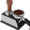 Coffee Tamper Mat Holder Stainless Steel And Silicone Tamper Powder Maker Holder For Espresso Portafilter, Barista Accessories For Beginners And (Black)