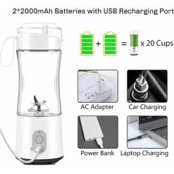 Mini Smoothie Blender Portable Blender Cordless USB Charging 380ML 4000mAh Battery BPA Free 150W Smoothie Fruit Juice Vegetable Blender 11 Mini Smoothie Blender Portable Blender Cordless USB Charging 380ML 4000mAh Battery BPA Free 150W Smoothie Fruit Juice Vegetable Blender -Kitchen Appliances Discounts 78706148 5