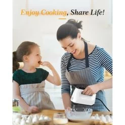 Electric Mixer, Electric Whisk With 6 Speeds, 2 Propeller Whisks And 2 Beater Hooks, Turbo Button, Eject Button, 400W Electric Kitchen Mixer For Eggs, Cream And Various Jams -Kitchen Appliances Discounts 78707533 5