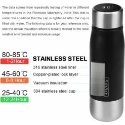 12 Oz Stainless Steel Thermos Smart Water Mug With LED Temperature Display -Kitchen Appliances Discounts 78707719 4