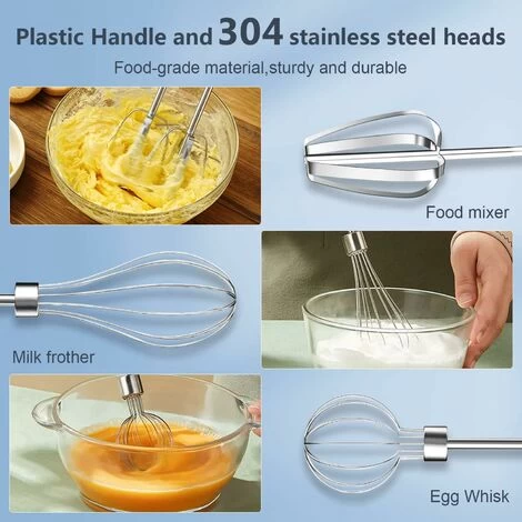 Cordless Electric Whisk Electric Whisk 3 Beaters 3 Adjustable Speeds 5 Cordless Electric Whisk Electric Whisk 3 Beaters 3 Adjustable Speeds - Image 3