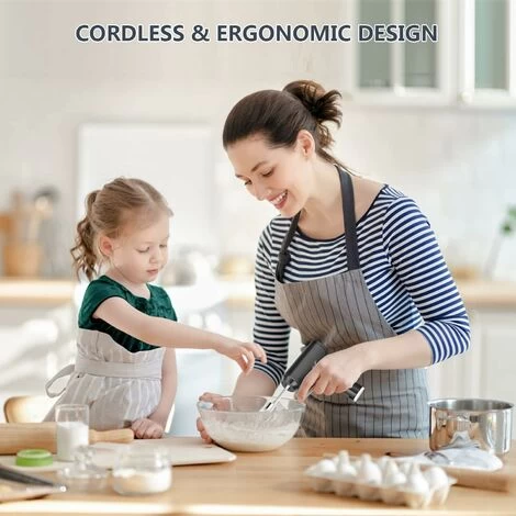 Cordless Electric Whisk Electric Whisk 3 Beaters 3 Adjustable Speeds 6 Cordless Electric Whisk Electric Whisk 3 Beaters 3 Adjustable Speeds - Image 4