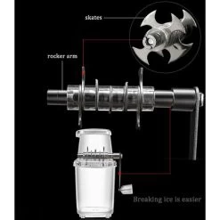 White Polypropylene Ice Breaker - Hand Shaved Ice Maker Portable Hand Crank Ice Breaker Housekeeping Manual Ice Shaver Kitchen Tools -Kitchen Appliances Discounts 78710390 3