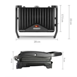 Monzana Contact Grill Non-stick Coating BPA Free Cool-touch Handle Removable Drip Tray 750W Table Grill Sandwich Maker -Kitchen Appliances Discounts 79168125 5