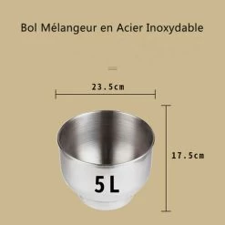 1000W Stand Mixer, 5L Metal Case 8 Speed Adjustable Stand Mixer With Baking Kit, Kitchen Mixer With Dough Hook, Blat Beater, Wire Whisk And Splash Guard (Silver) -Kitchen Appliances Discounts 79303588 3