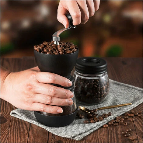 Manual Coffee Grinder Adjustable Coarse Ceramic Grinder Hand Held Coffee Grinder Compact Crank Handle For Home, Office And Travel With Brush, Spoon 6 Manual Coffee Grinder Adjustable Coarse Ceramic Grinder Hand Held Coffee Grinder Compact Crank Handle For Home, Office And Travel With Brush, Spoon - Image 4