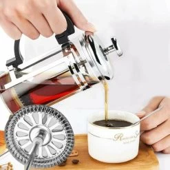 Pack French Coffee Maker Replacement Filters 4 Stainless Steel Mesh Replacement For 1000ml / 963.9g / 8 Cup French Coffee Maker -Kitchen Appliances Discounts 79391170 5