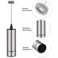 Electric Milk Frother, BR-Vie Milk Frother, Stainless Steel Milk Frother, And Cold Frother For Coffees, Espressos, Lattes, Cappuccinos -Kitchen Appliances Discounts 80272769 4