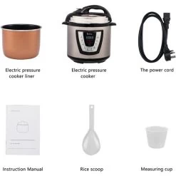 1000W Electric Pressure Cooker 13 In 1 Cooking Mode 6QT Push-button Stainless Steel Multifunction -Kitchen Appliances Discounts 80314408 4