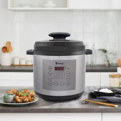 1000W Electric Pressure Cooker Push-button Stainless Steel 13 In 1 Cooking Mode,6QT Stainless Steel Color