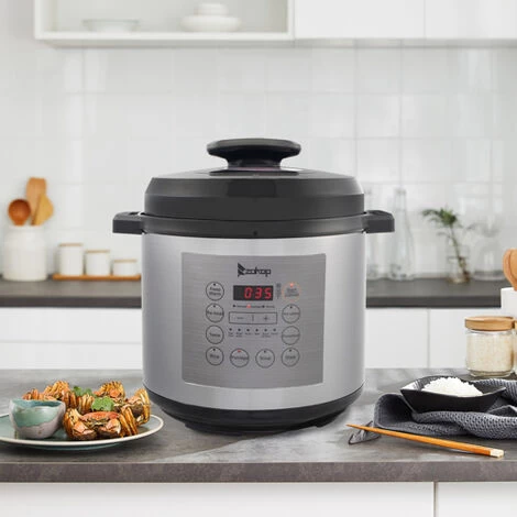 1000W Electric Pressure Cooker Push-button Stainless Steel 13 In 1 Cooking Mode,6QT Stainless Steel Color 3 1000W Electric Pressure Cooker Push-button Stainless Steel 13 In 1 Cooking Mode,6QT Stainless Steel Color