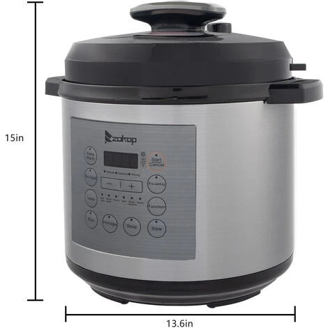 1000W Electric Pressure Cooker Push-button Stainless Steel 13 In 1 Cooking Mode,6QT Stainless Steel Color 4 1000W Electric Pressure Cooker Push-button Stainless Steel 13 In 1 Cooking Mode,6QT Stainless Steel Color - Image 2