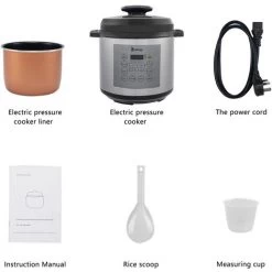 1000W Electric Pressure Cooker Push-button Stainless Steel 13 In 1 Cooking Mode,6QT Stainless Steel Color 10 1000W Electric Pressure Cooker Push-button Stainless Steel 13 In 1 Cooking Mode,6QT Stainless Steel Color -Kitchen Appliances Discounts 80314431 4