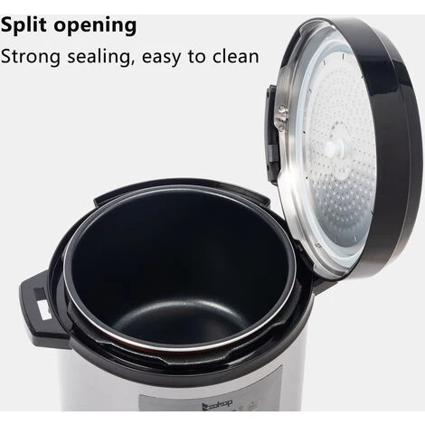 1000W Electric Pressure Cooker Push-button Stainless Steel 13 In 1 Cooking Mode,6QT Stainless Steel Color 7 1000W Electric Pressure Cooker Push-button Stainless Steel 13 In 1 Cooking Mode,6QT Stainless Steel Color - Image 5