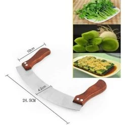 Pizza Cutter Large, Pizza Chopping Knife Made Of Stainless Steel 35cm With Wooden Handle -Kitchen Appliances Discounts 81448930 5