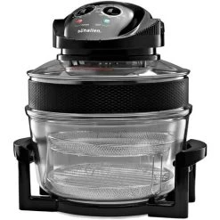 Schallen 17L 2 In 1 Deluxe Black & Glass Air Fryer Deep Fat Free Frying Healthy Halogen Cooker + Accessories Included -Kitchen Appliances Discounts 82401395 5