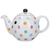 London Pottery Globe 2 Cup Teapot White Multi Spot