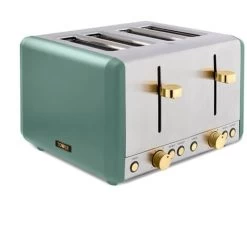 Tower Cavaletto Toaster 4 Slice Jade