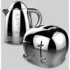 The Funky Appliance Company 1.7 Litre Kettle And 4 Slice Toaster Set Chrome