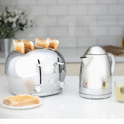 The Funky Appliance Company 1.7 Litre Kettle And 4 Slice Toaster Set Chrome 6 The Funky Appliance Company 1.7 Litre Kettle And 4 Slice Toaster Set Chrome - Image 4