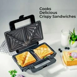 Toastie Sandwich Maker Deep Fill 4 Slice Toaster XL Grill Press 1000W Geepas -Kitchen Appliances Discounts 83743672 3