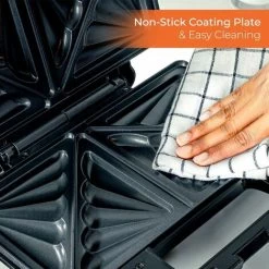 Toastie Sandwich Maker Deep Fill 4 Slice Toaster XL Grill Press 1000W Geepas -Kitchen Appliances Discounts 83743672 5