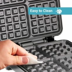 Waffle Maker Iron 4 Slice Non-Stick Electric Belgian Waffle Machine 1000W Geepas -Kitchen Appliances Discounts 83743679 5